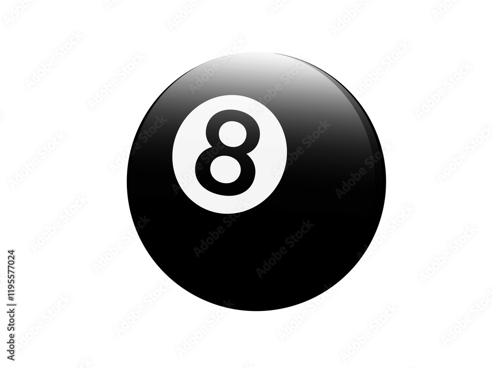 Classic black billiard pool 8 or snooker game ball icon Classic black billiard pool 8 or snooker game ball icon