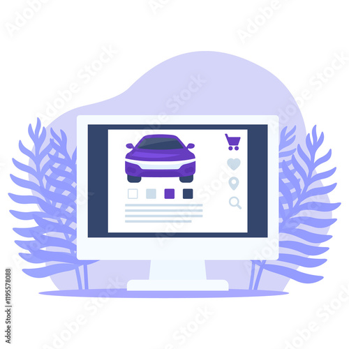 buy car online illustration