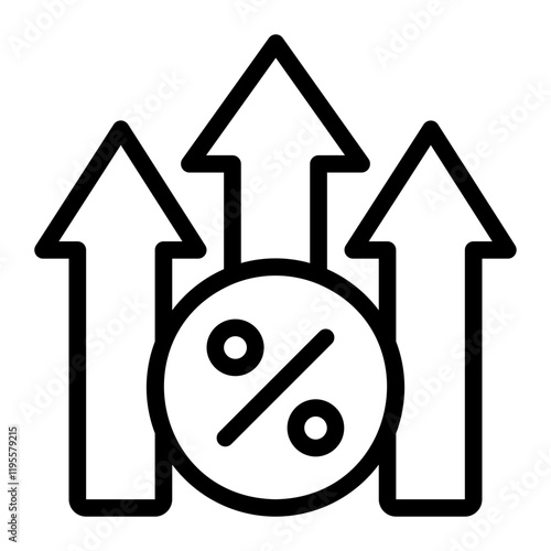 profit margin line icon