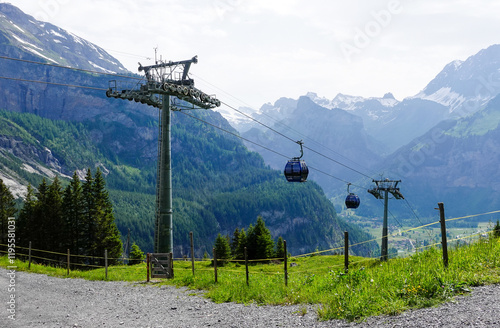 Cable car in the mountains