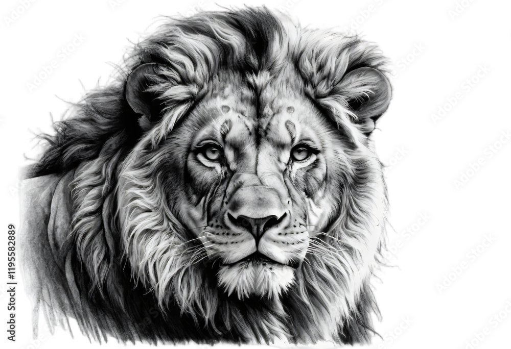 Naklejka premium lion isolated on white