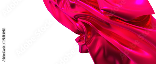 Soft luxurious red fabric f...