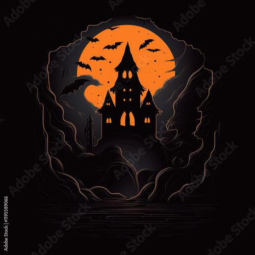 halloween background with pumpkin