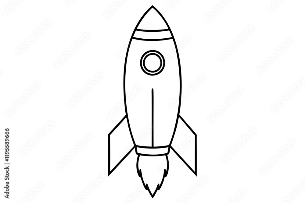 Rocket Isolated on White Background Rocket Isolated on White Background