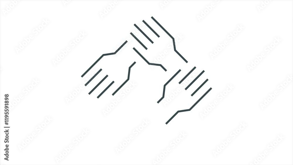 Animated Stroke Business Icon and Isolated on White Background Animated Stroke Business Icon and Isolated on White Background