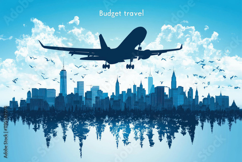 Budget Travel Text Illustra...