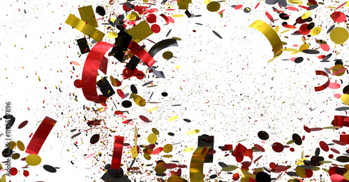 Wallpaper Mural Red Gold Black Confetti Explosion Torontodigital.ca