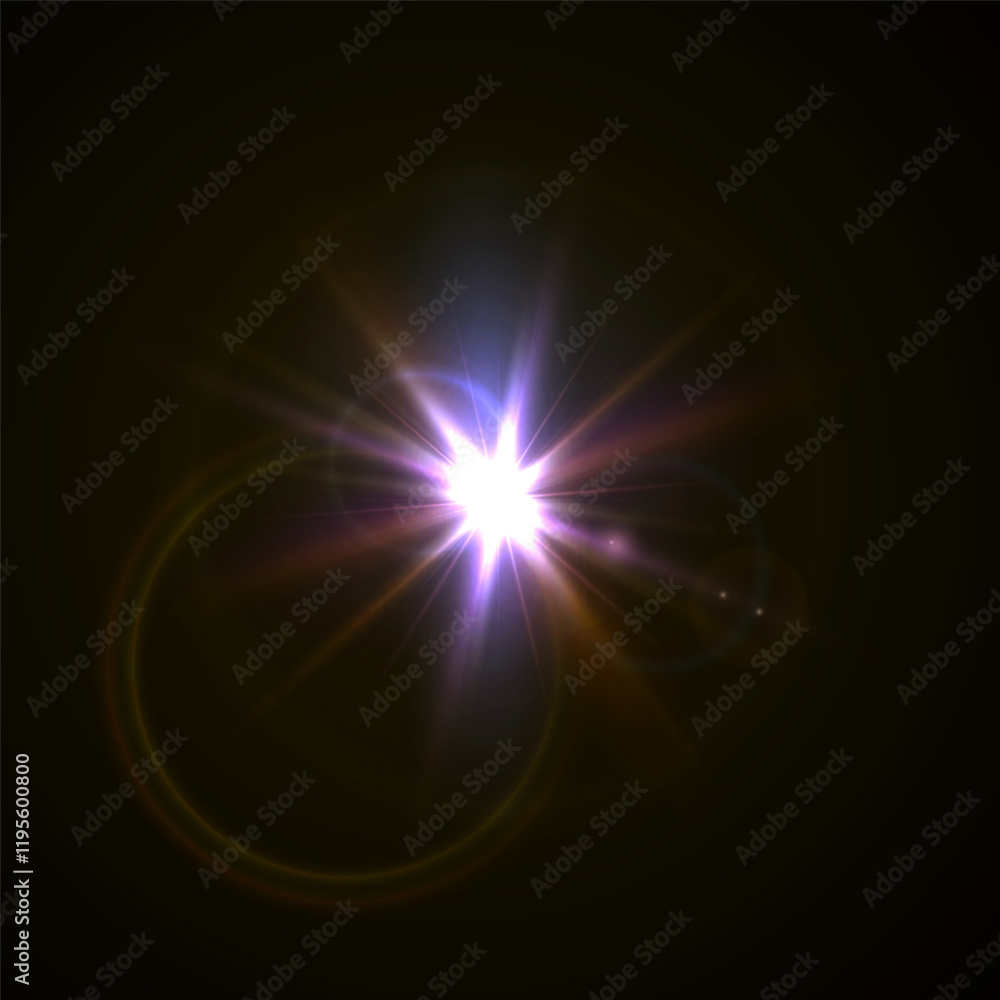 Light flare, shine flash sparkle or star glow ray or beam, realistic vector sunlight. Light glare with blur or bokeh flare effect background, shiny spark or bright starlight with lens flare effect Light flare, shine flash sparkle or star glow ray or beam, realistic vector sunlight. Light glare with blur or bokeh flare effect background, shiny spark or bright starlight with lens flare effect