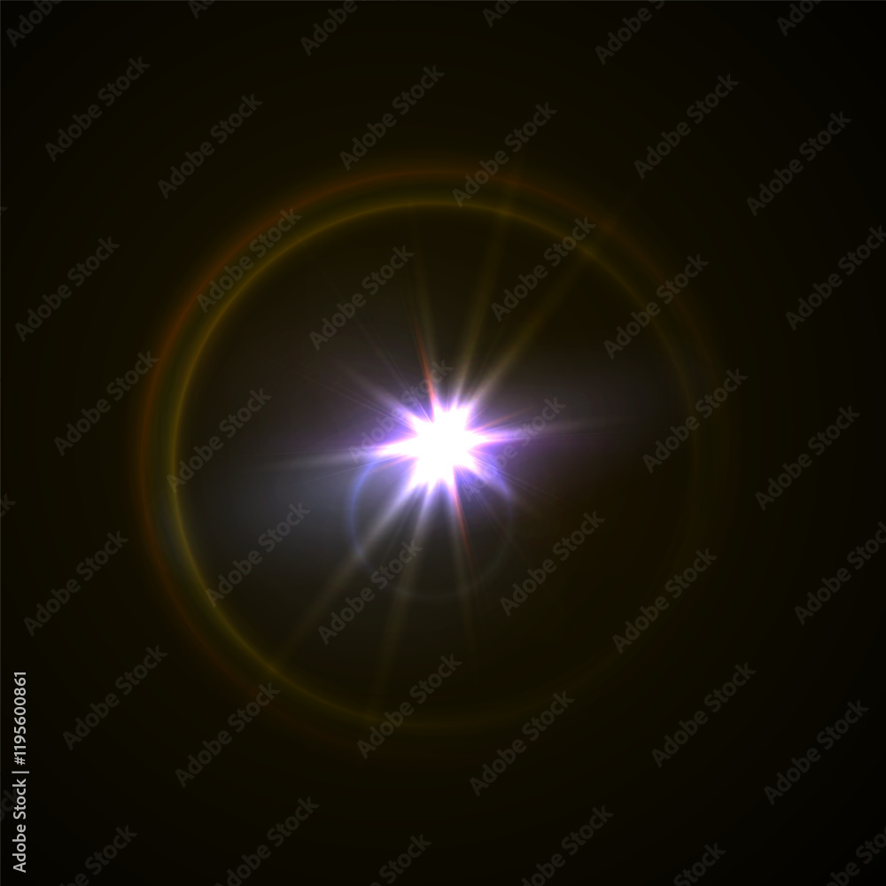 Rainbow Crystal Star Effects: Optical Light Rays with Red, Yellow, and Blue Glows. Sunlight Reflections and Lens Glare Sparkles for Creative and Artistic Vector Design Rainbow Crystal Star Effects: Optical Light Rays with Red, Yellow, and Blue Glows. Sunlight Reflections and Lens Glare Sparkles for Creative and Artistic Vector Design