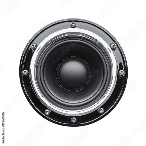 Wallpaper Mural Close-up of a Sleek Black and Silver Speaker Torontodigital.ca