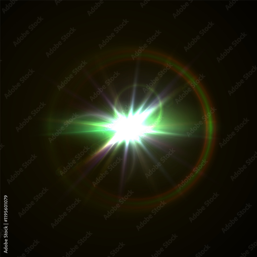 Rainbow Crystal Star Effects: Optical Light Rays with Red, Yellow, and Blue Glows. Sunlight Reflections and Lens Glare Sparkles for Creative and Artistic Vector Design Rainbow Crystal Star Effects: Optical Light Rays with Red, Yellow, and Blue Glows. Sunlight Reflections and Lens Glare Sparkles for Creative and Artistic Vector Design