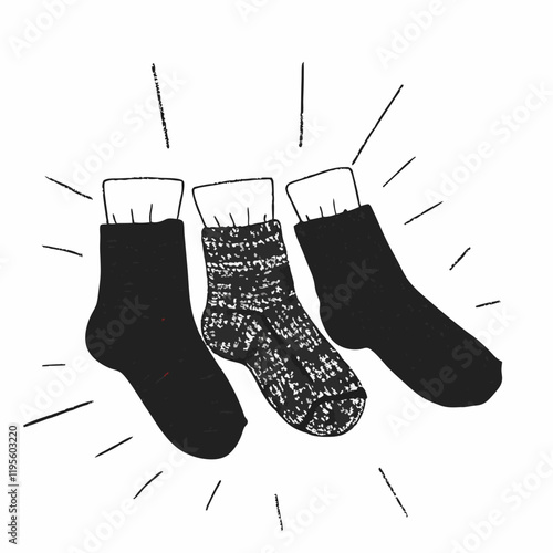 christmas socks illustration