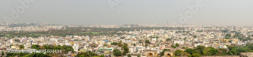 Hyderabad, Telangana, Golkonda Fort, India, view of city skyline panorama