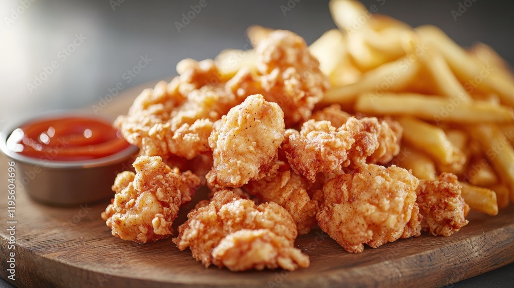 Crispy Fried Chicken with Golden Fries