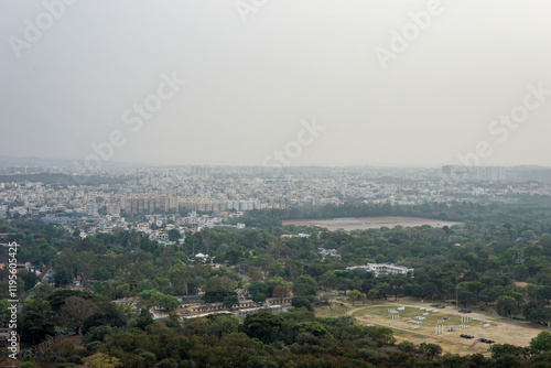 Hyderabad, Telangana, Golkonda Fort, India, view of city skyline