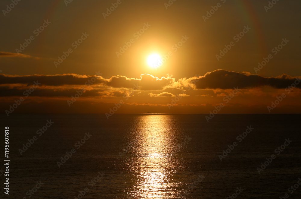 Photo of a beautiful unusual sunset