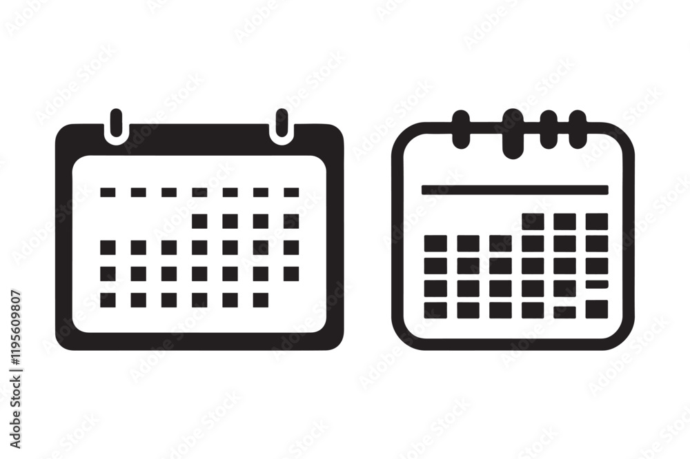 Modern Calendar Icons for Business and Personal Projects Modern Calendar Icons for Business and Personal Projects