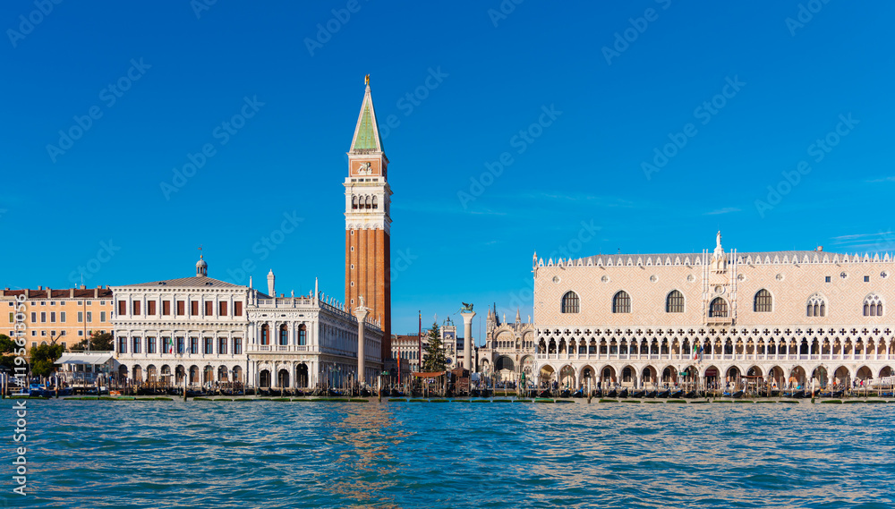 Panoramic View of St. Mark's Campanile and Doge's Palace, Venice, Italy Panoramic View of St. Mark's Campanile and Doge's Palace, Venice, Italy