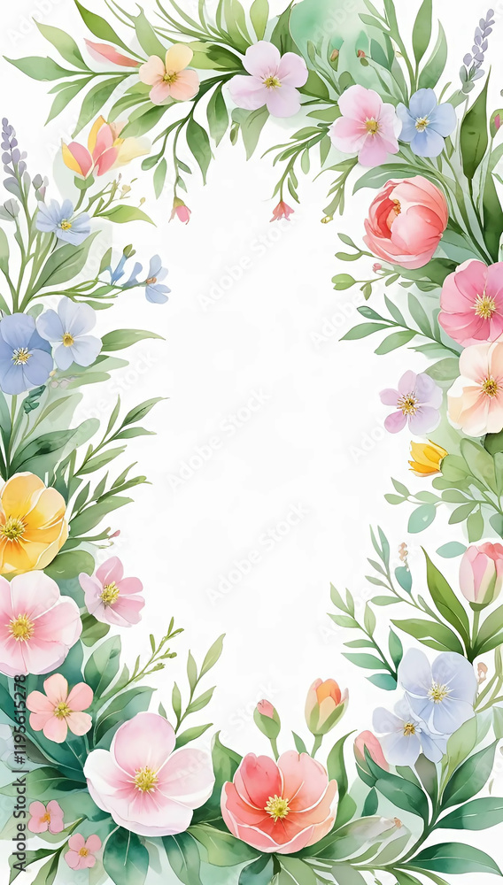 Obraz premium Intricate Botanical Illustration for Wedding Invitations