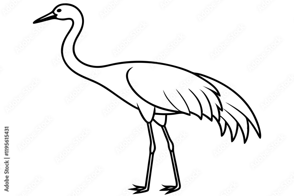 Obraz premium Crane Silhouette Vector