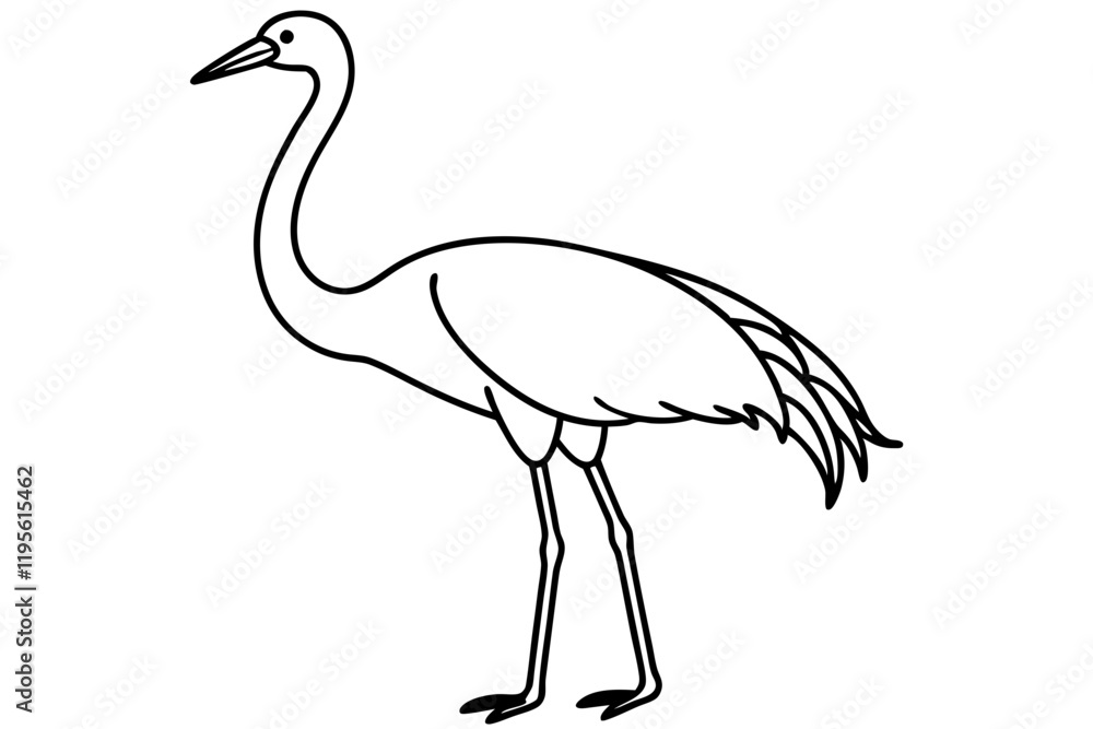Obraz premium Crane Silhouette Vector