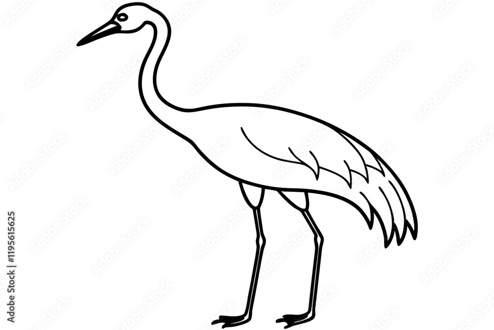 Obraz premium Crane Silhouette Vector