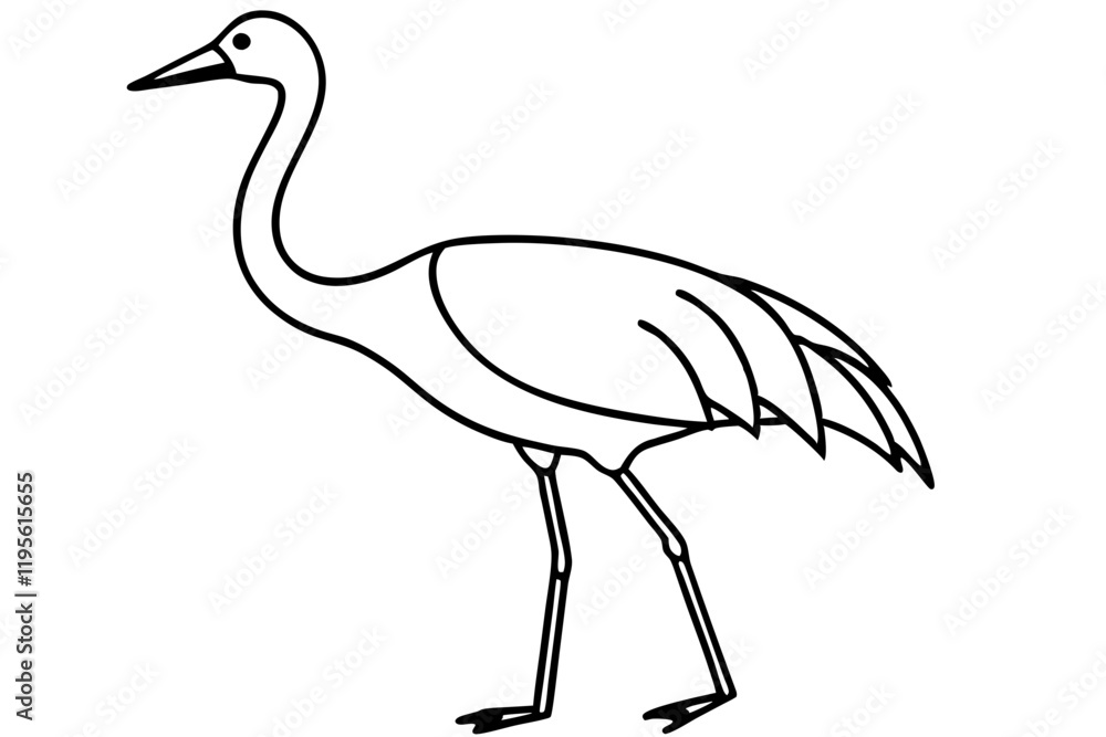 Fototapeta premium Crane Silhouette Vector