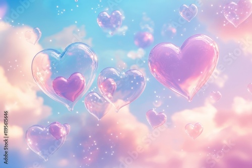 Atmosphere floating shapes dreamy.