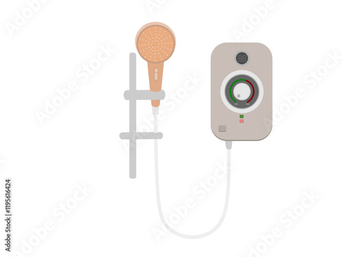 Water heater on white background.