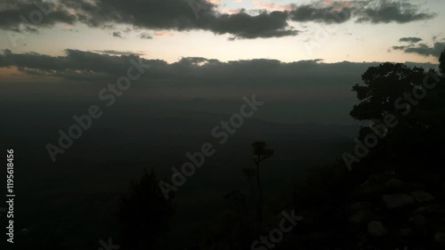 Drone Aerial of Zomba Massif, Malawi at Sunrise
