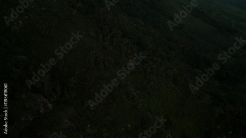 Drone Aerial of Zomba Massif, Malawi at Sunrise