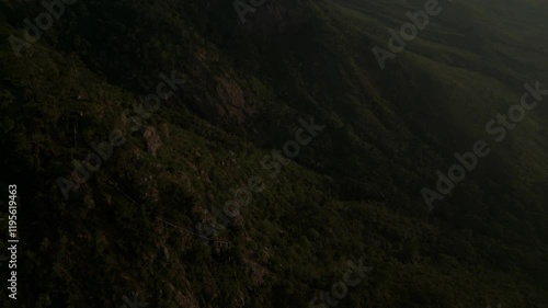 Drone Aerial of Zomba Massif, Malawi at Sunrise