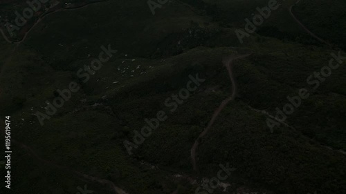 Drone Aerial of Zomba Massif, Malawi at Sunrise
