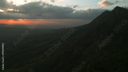 Drone Aerial of Zomba Massif, Malawi at Sunrise