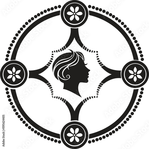 Silhouette women power

