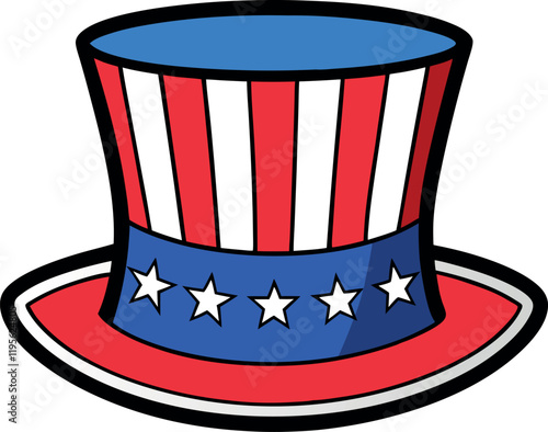 uncle sam hat with flag