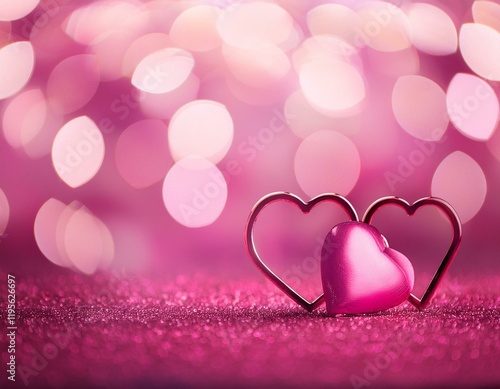 love pink background with bokeh