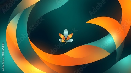 Cinematic Abstract Design with Smooth Metallic Gradients