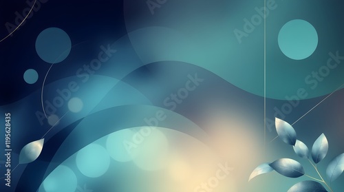 Abstract Geometric Design with Cool Cinematic Hues