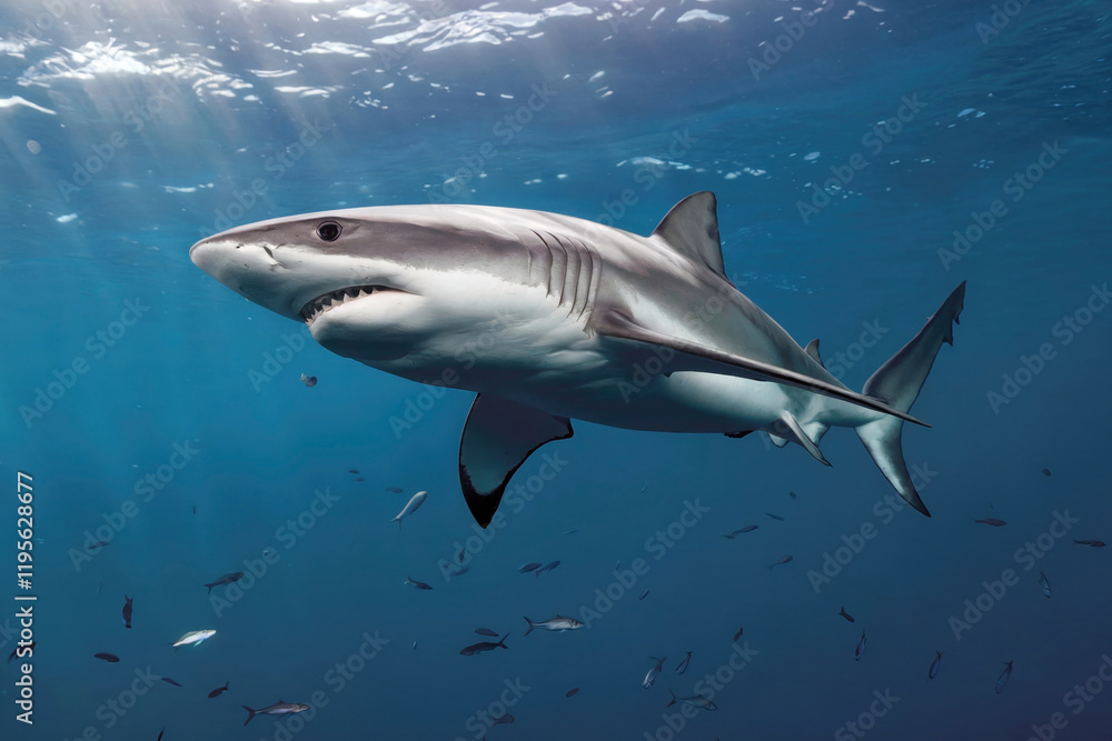 Great White Shark in Open Ocean Great White Shark in Open Ocean