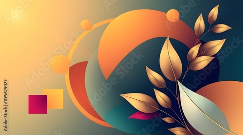 Golden Hour Abstract Geometric Design