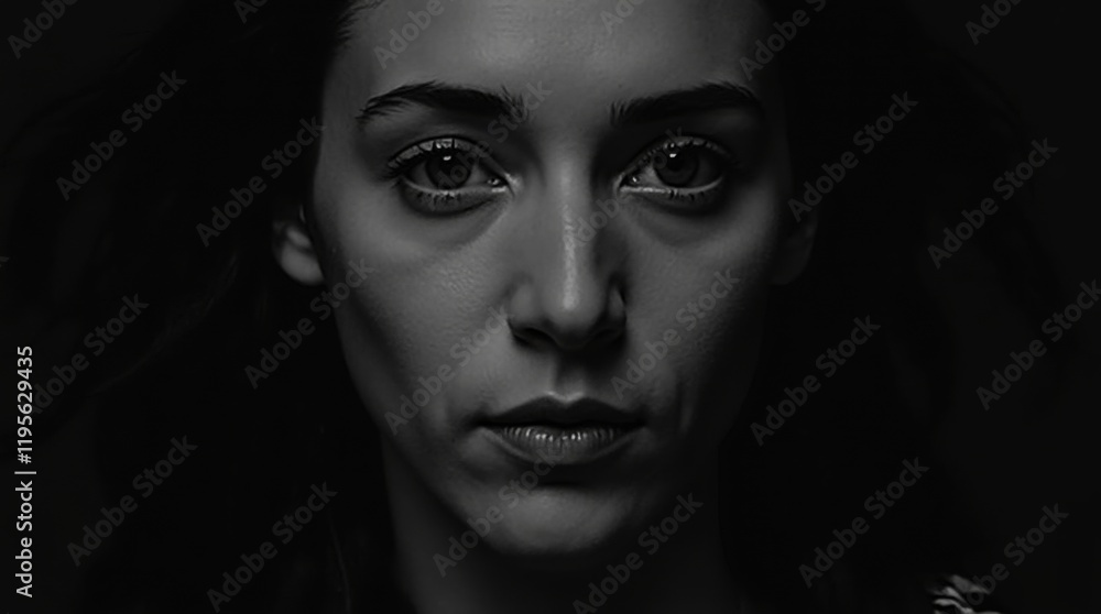 Black and White Headshot of a Person About to Speak Black and White Headshot of a Person About to Speak
