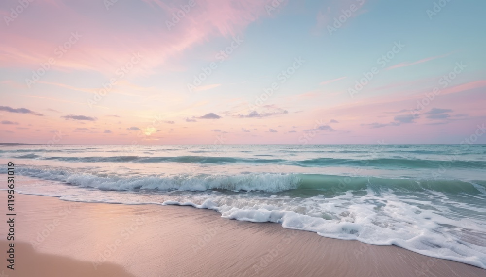 Calm Ocean Scene with Gently Rolling Waves, generative ai Calm Ocean Scene with Gently Rolling Waves, generative ai