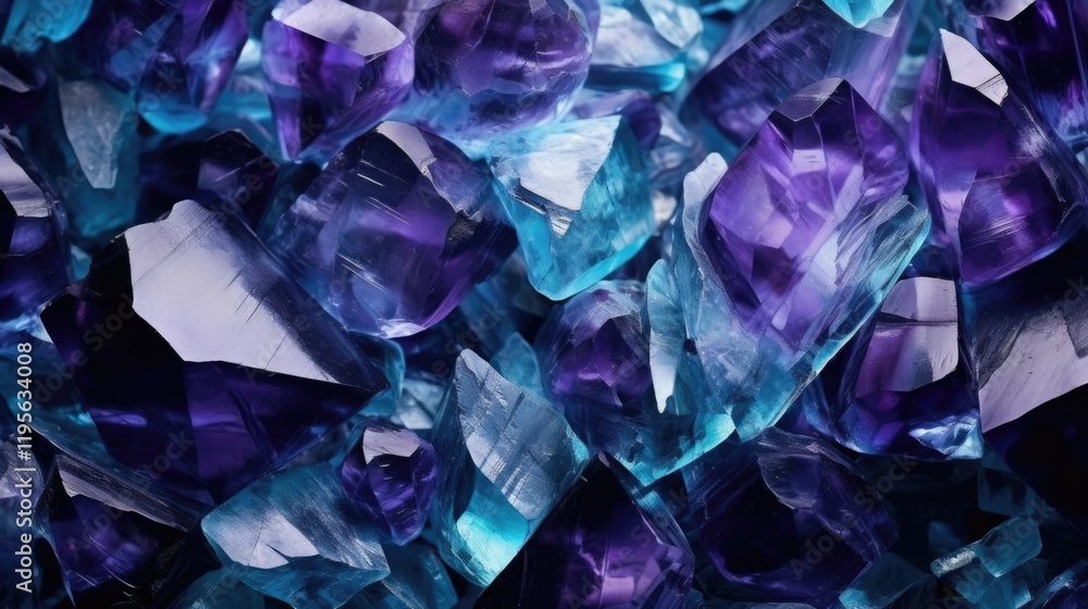 Fluorite Gemstone Texture Background in Macro View for Geology and Nature Designs (16:9) Fluorite Gemstone Texture Background in Macro View for Geology and Nature Designs (16:9)