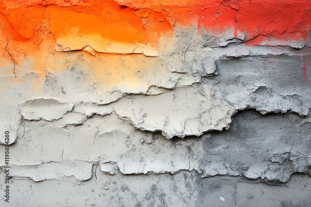 Obraz premium A painted concrete surface with textured layers and bold color transitions