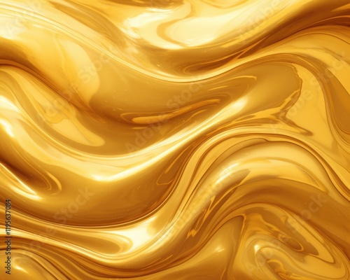 Golden Fluidity. A striking Liquid Gold background with subdued cool tones photo