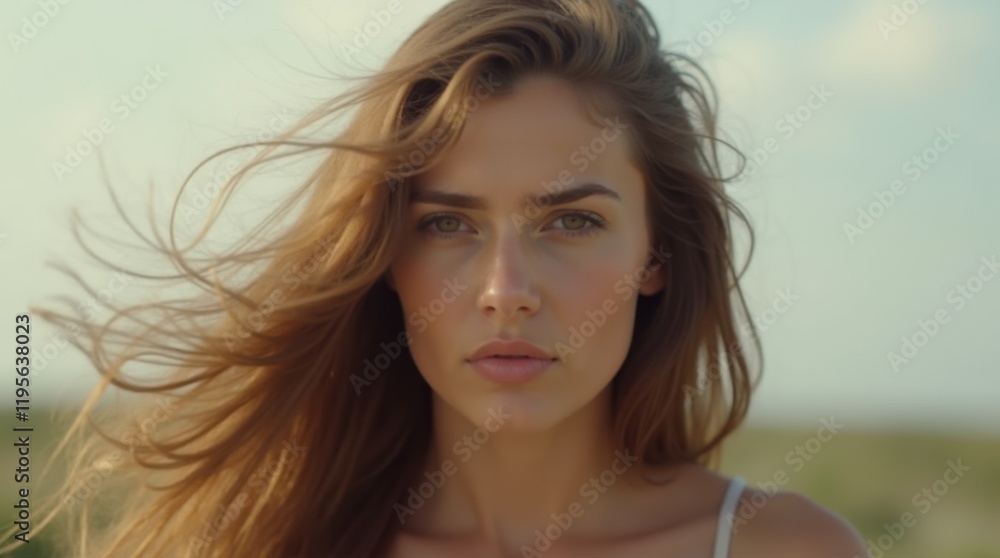 Windblown Headshot: Person in Motion Windblown Headshot: Person in Motion