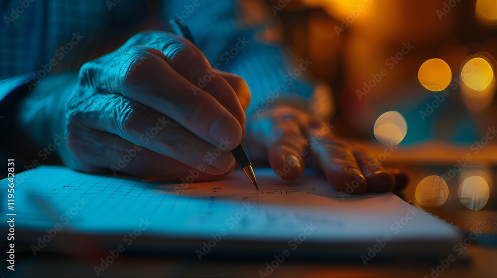 Hand holding pen writing. Hand writing on a notebook. Hand with pen and notebook. Hand holding pen writing. Hand writing on a notebook. Hand with pen and notebook.