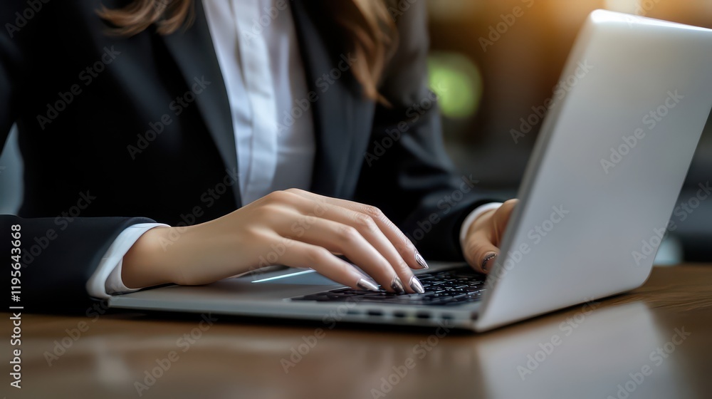 Focused Work on Laptop with Soft Lighting Focused Work on Laptop with Soft Lighting