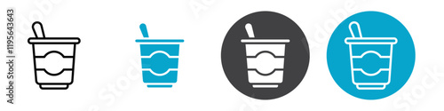yogurt icon Vector illustration in black